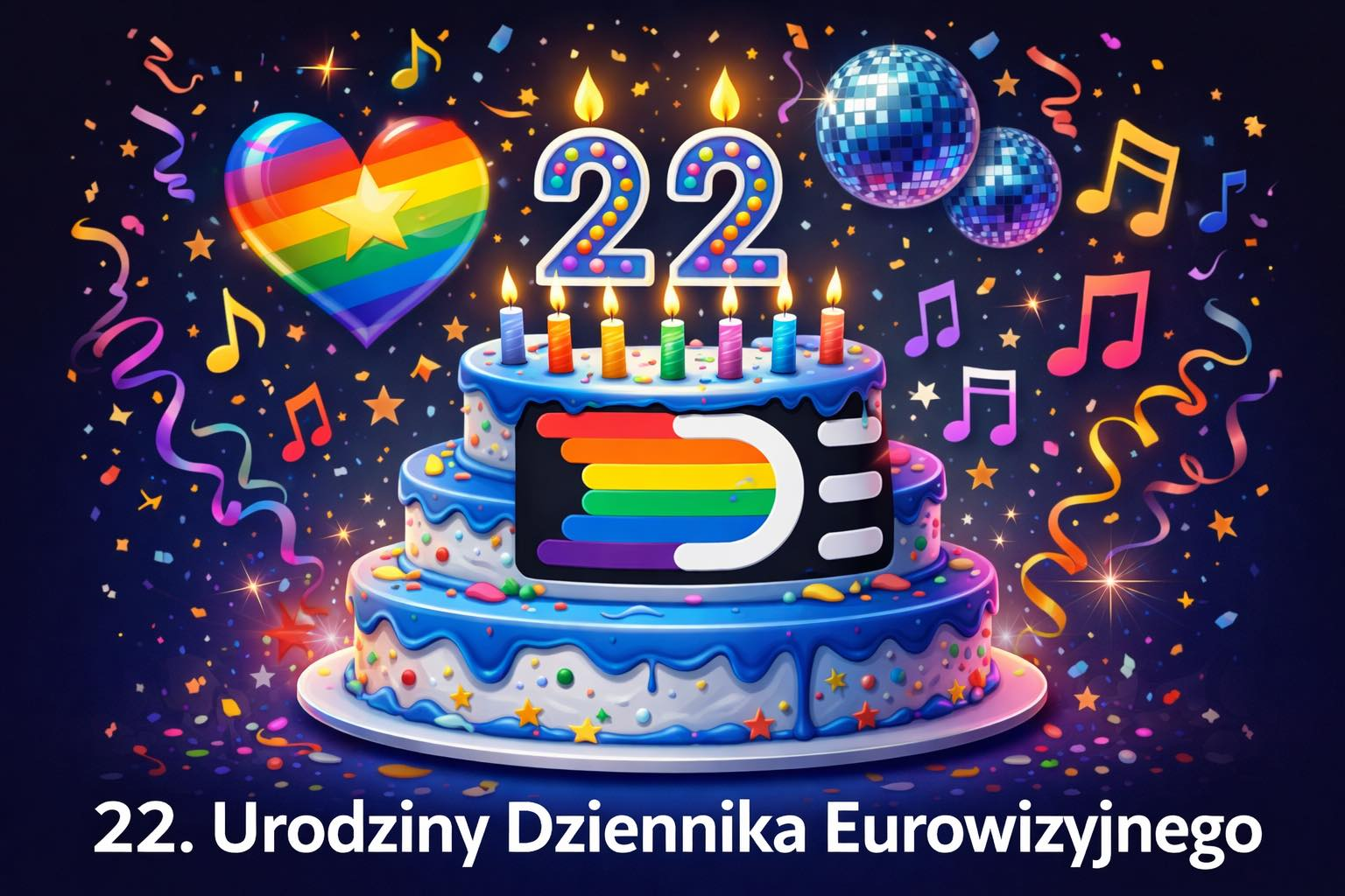 Dziennik Eurowizyjny obchodzi urodziny! To już 22 lata razem z Wami! • Jeremi Sikorski i Karolina Szczurowska wydali swoje utwory na preselekcje • Kto prowadzi w rankingu fanów?